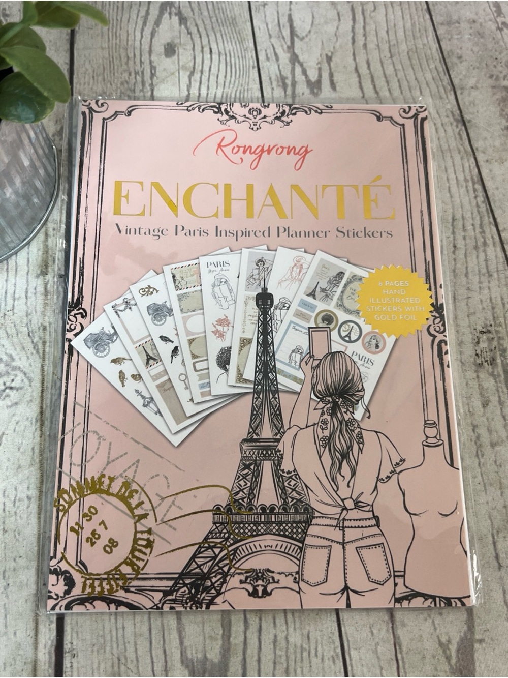 Rongrong Enchante Vintage Paris Inspired Planner Stickers 8 Pages